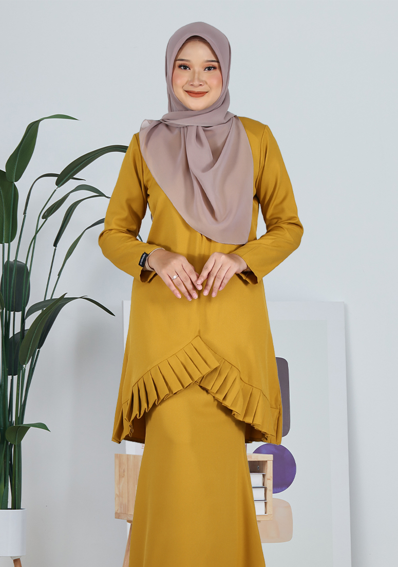 Kurung Zinnira Kids - Mustard