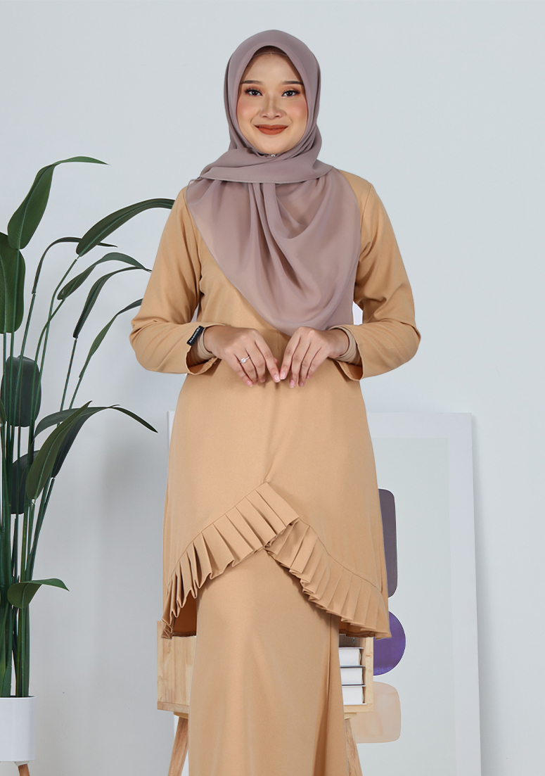 Kurung Zinnira Kids - Sand Brown