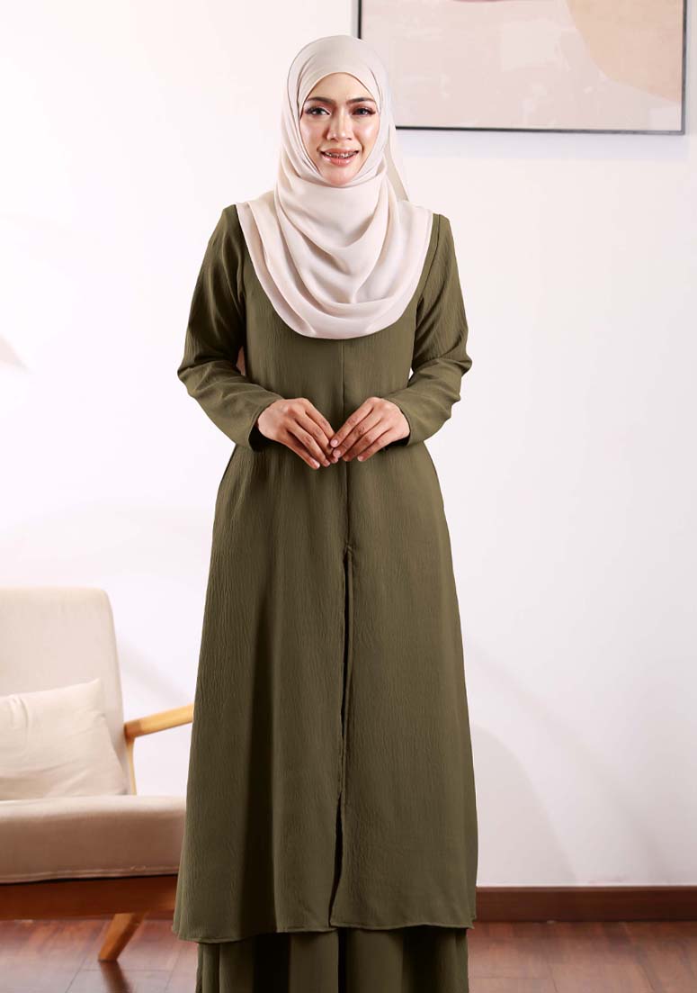 Kurung Princess Siti - Army Green