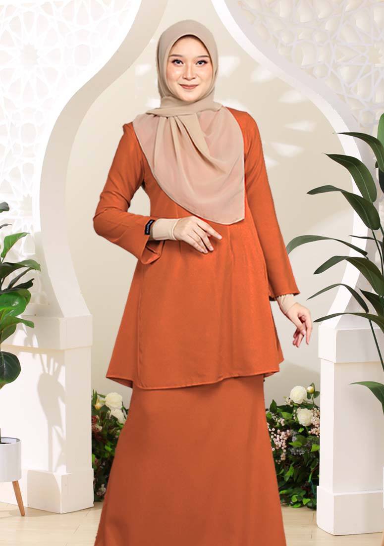 Kurung Miss Quroong - Dusty Orange