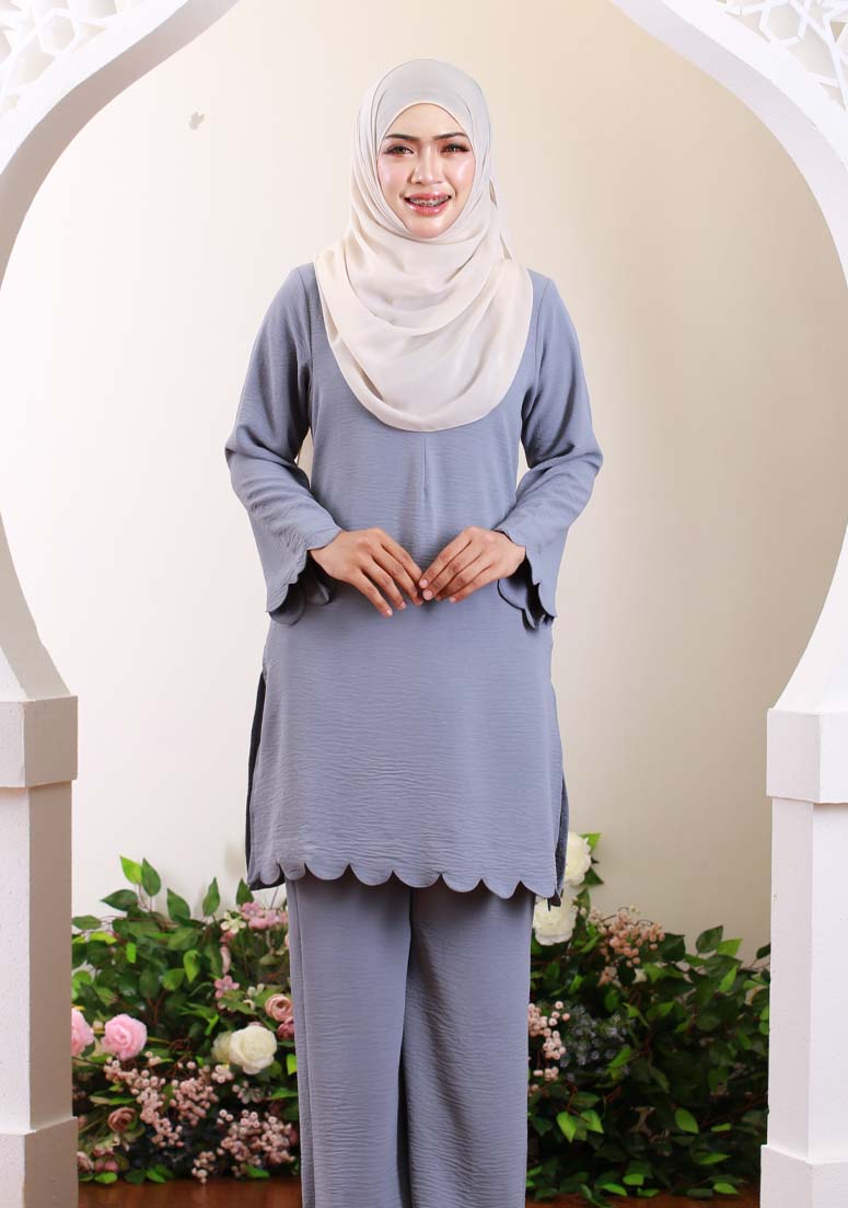 Suit Nur Scallop - Blue Grey