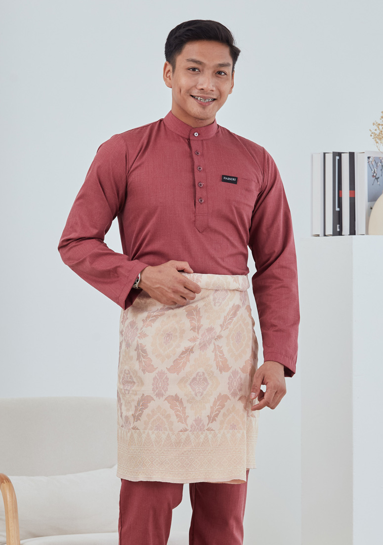 Baju Melayu Asyraf - Dusty Maroon