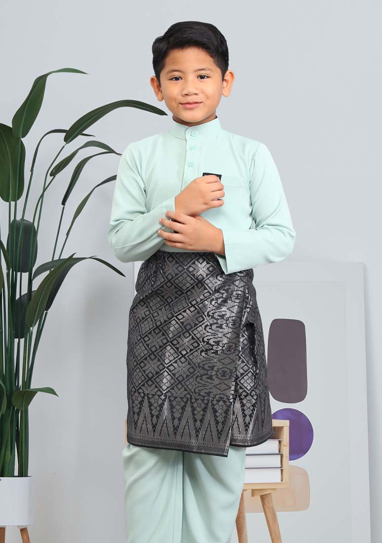 Baju Melayu Hasif Kids - Mint Green