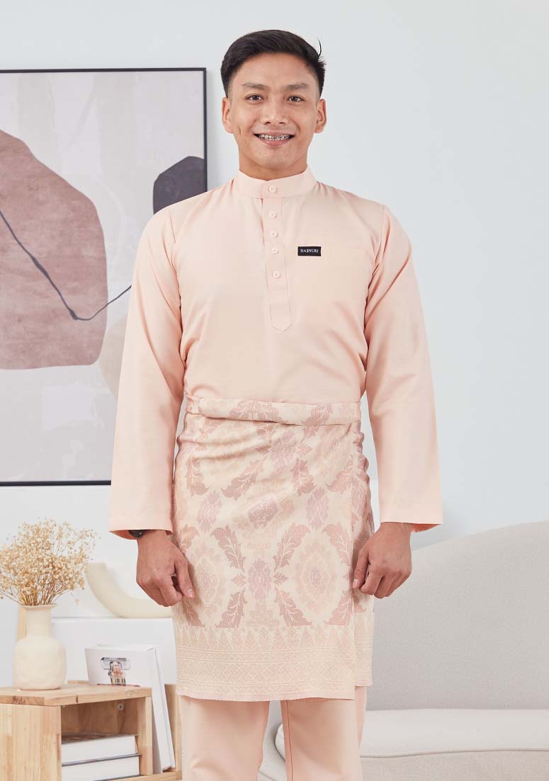 Baju Melayu Hayder - Soft Peach