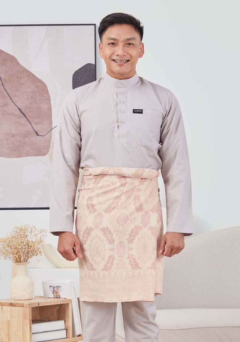 Baju Melayu Hayder - Light Grey