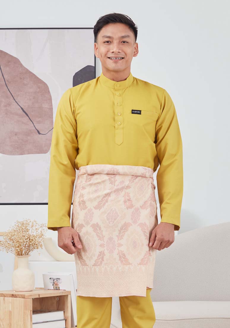 Baju Melayu Hayder - Moss Yellow