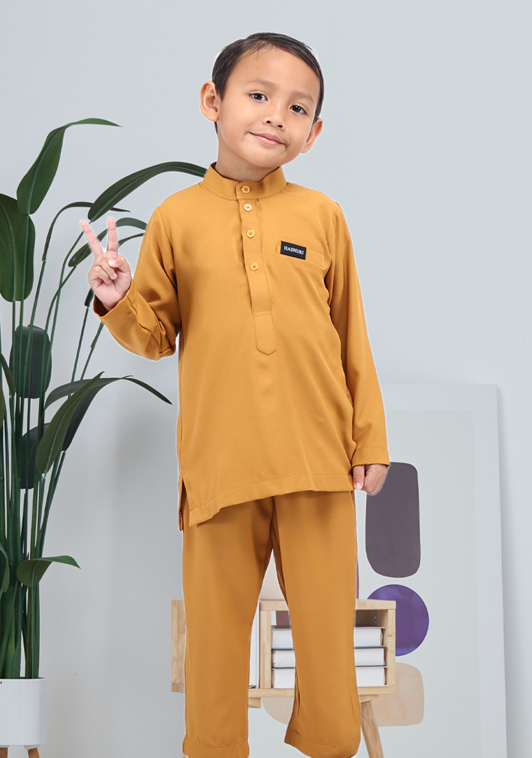Baju Melayu Jebat Kids - Gold