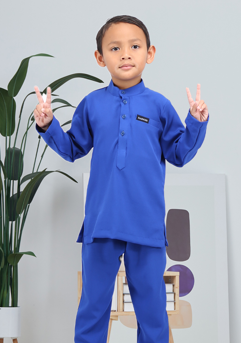 Baju Melayu Jebat Kids - Royal Blue