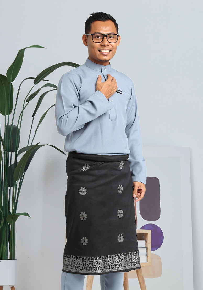 Baju Melayu Jebat - Blue Grey