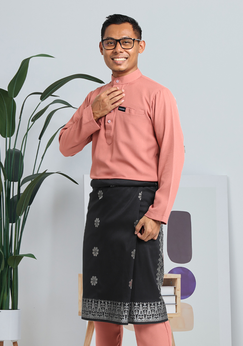 Baju Melayu Jebat - Deep Peach