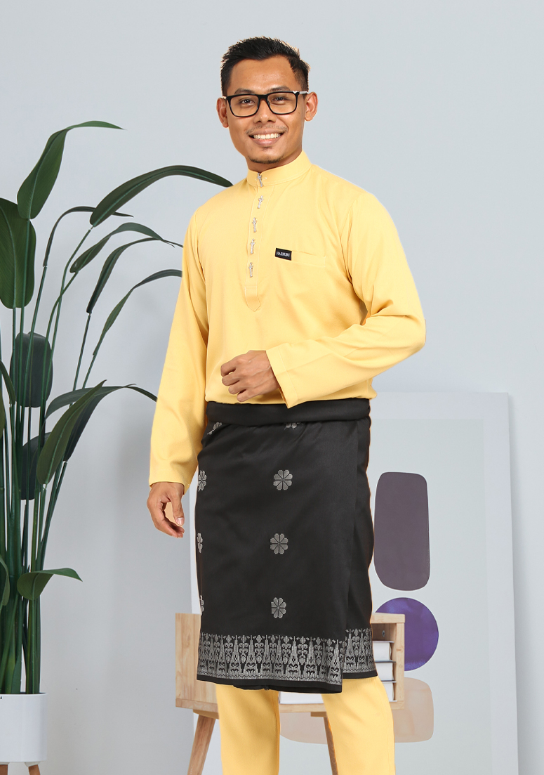 Baju Melayu Kashaf - Butter Yellow