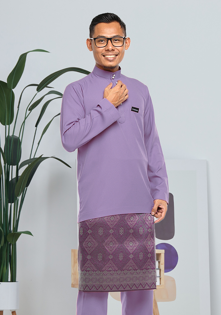 Baju Melayu Kashaf - Deep Mauve