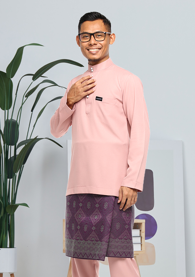 Baju Melayu Kashaf - French Rose