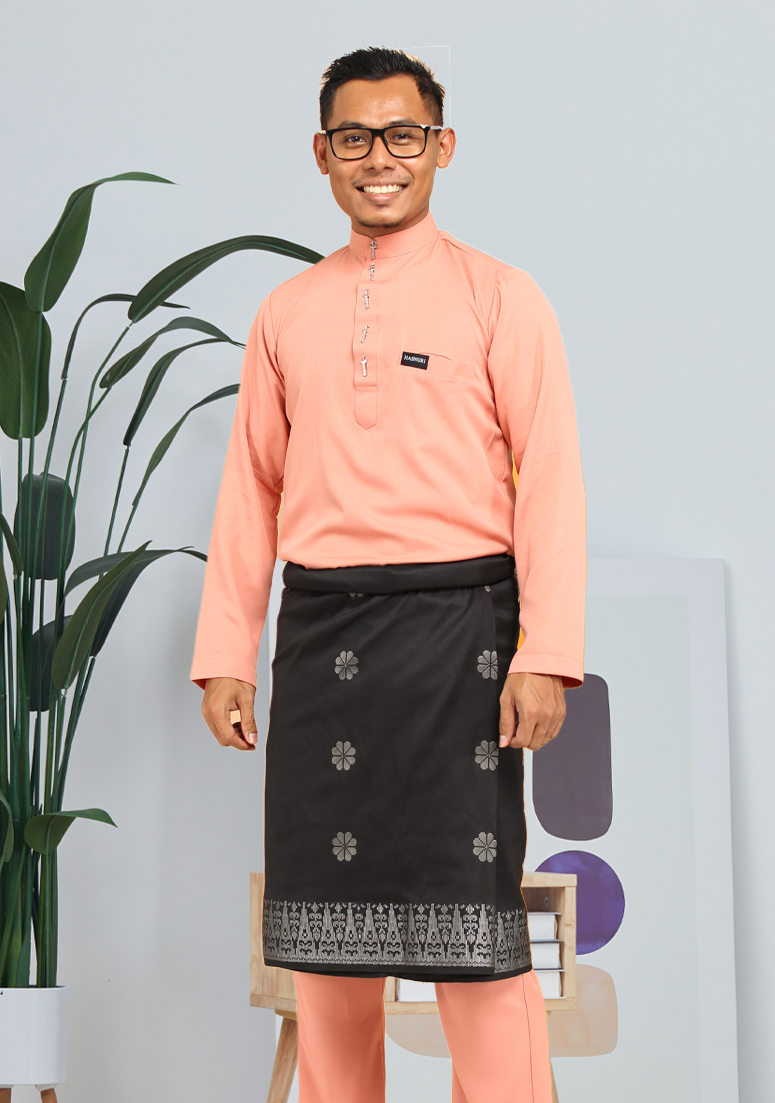 Baju Melayu Kashaf - Peach