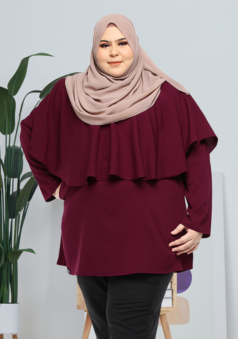 Blouse Lufya Plus Size - Maroon