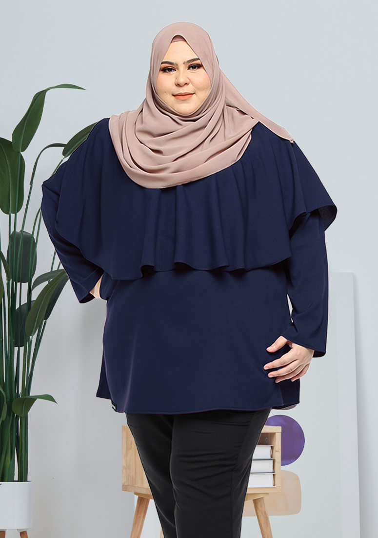 Blouse Lufya Plus Size - Navy Blue