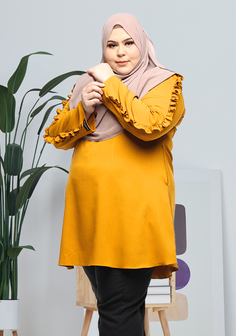 Blouse Vee Plus Size - Honey Mustard