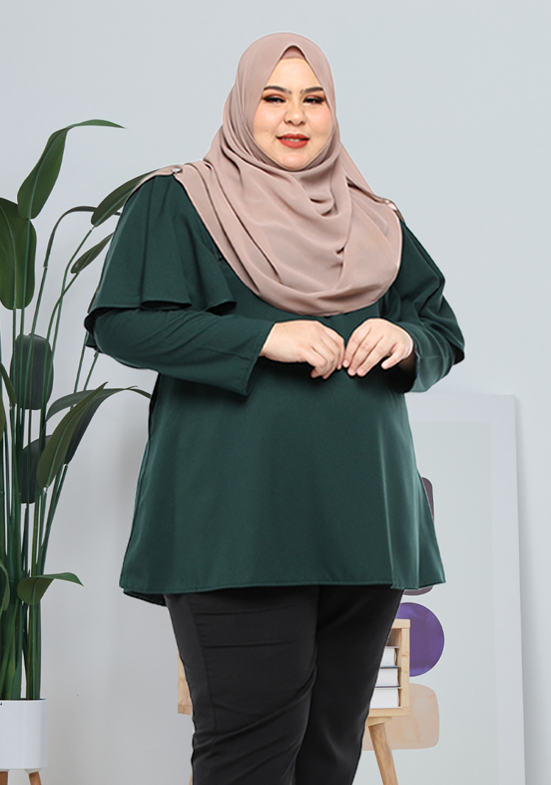 Blouse Yasmin Plus Size - Emerald Green