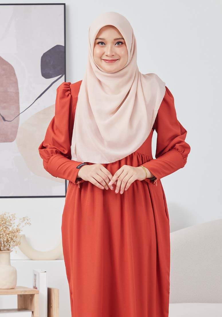 Dress Mushira - Dark Orange