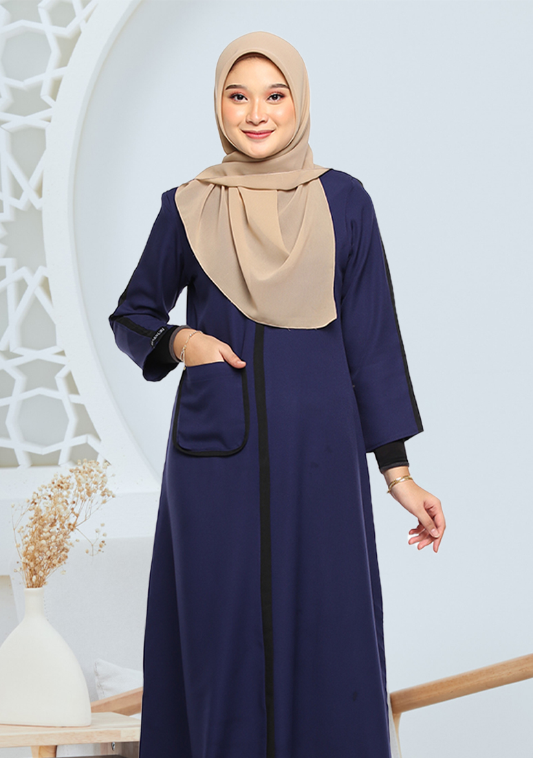 Jubah Aneem - Navy Blue