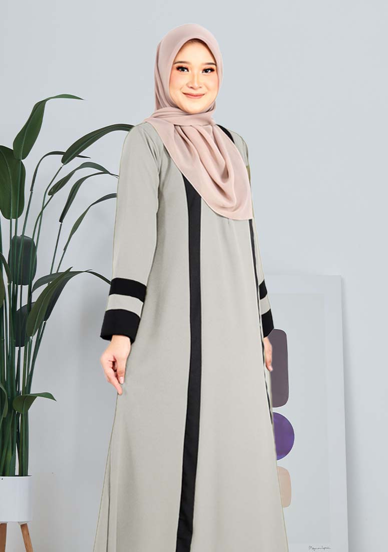 Jubah Hawa - Light Grey