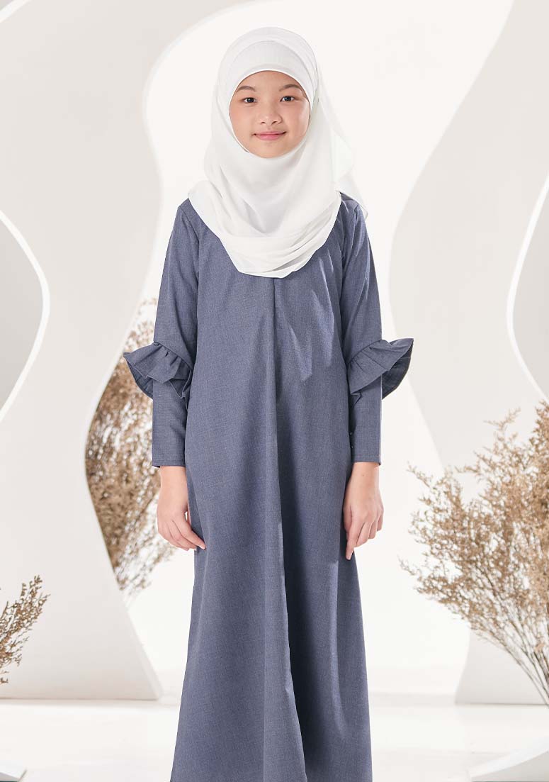 Jubah Jayyidah Kids - Spruce Grey