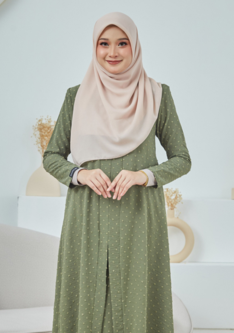Kebarung Cik Nuhaa - Olive Green
