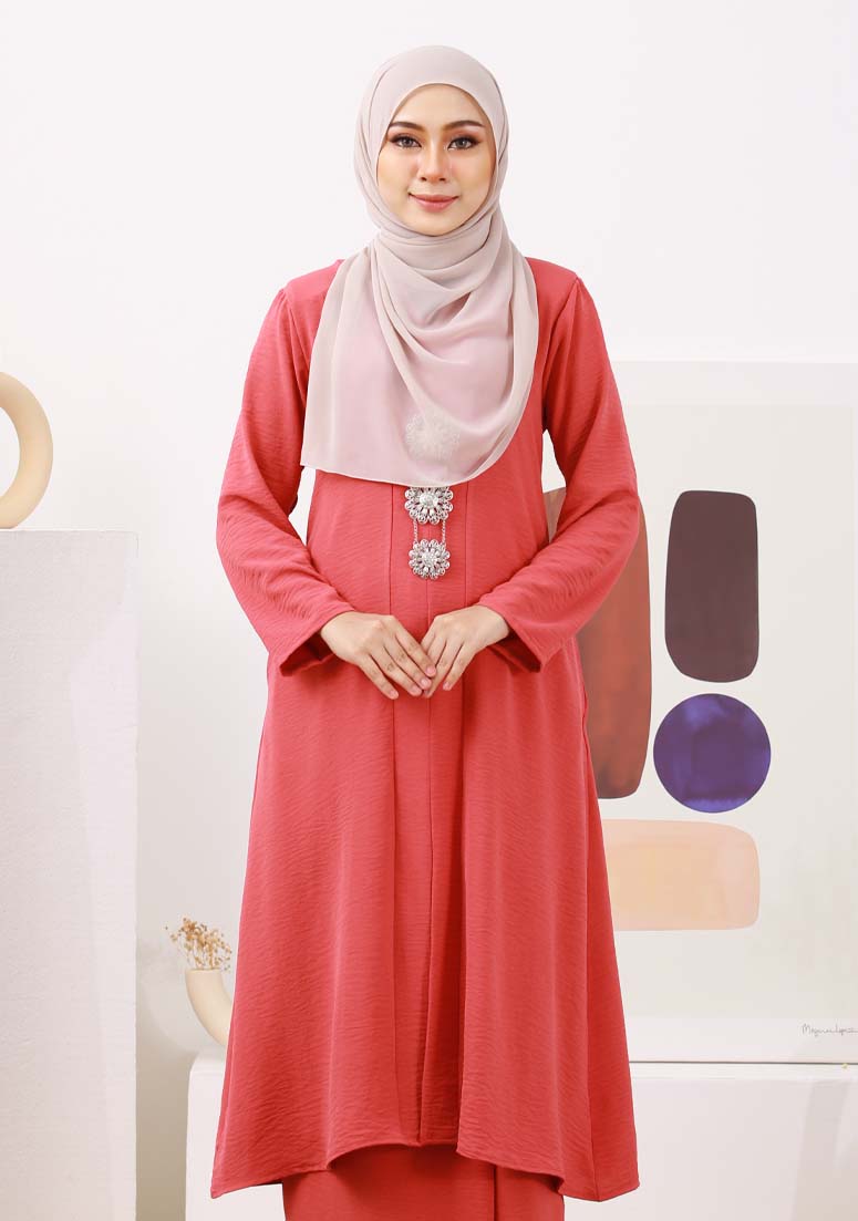 Kebarung Sheera - Coral Pink