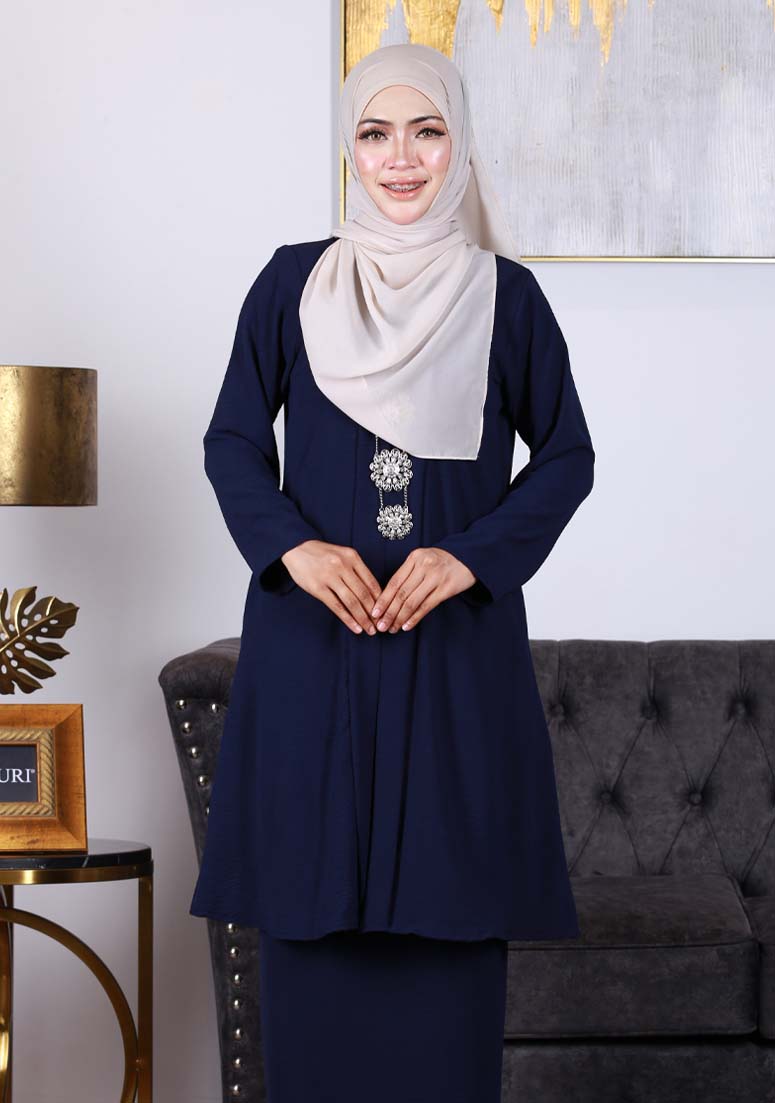 Kebaya Delima - Navy Blue