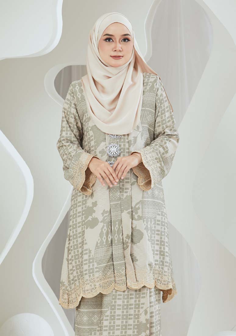 Kebaya Indah - Light Grey