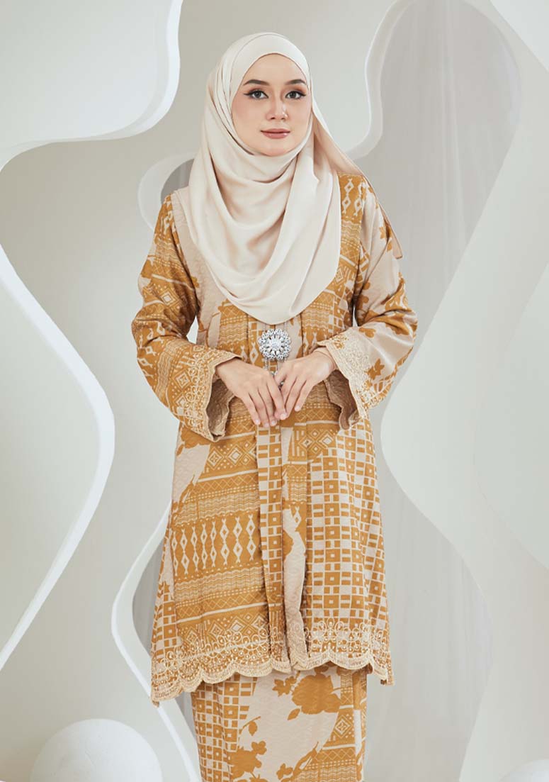 Kebaya Indah - Mustard Gold