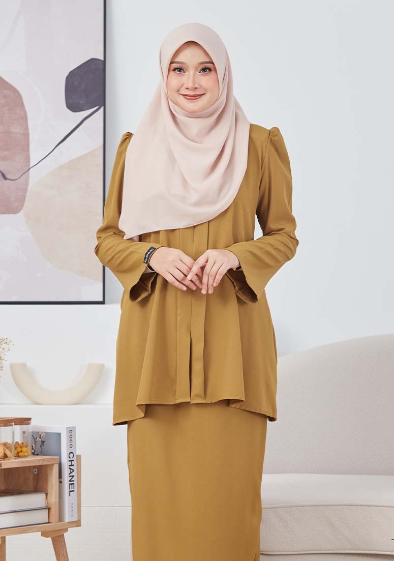 Kebaya Muslihah - Moss Yellow