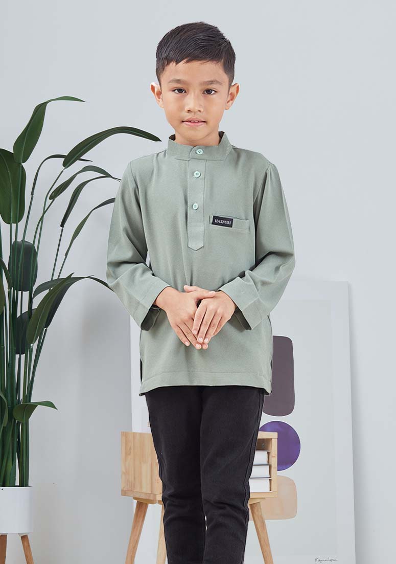 Kurta Wafiy Kids - Dusty Green