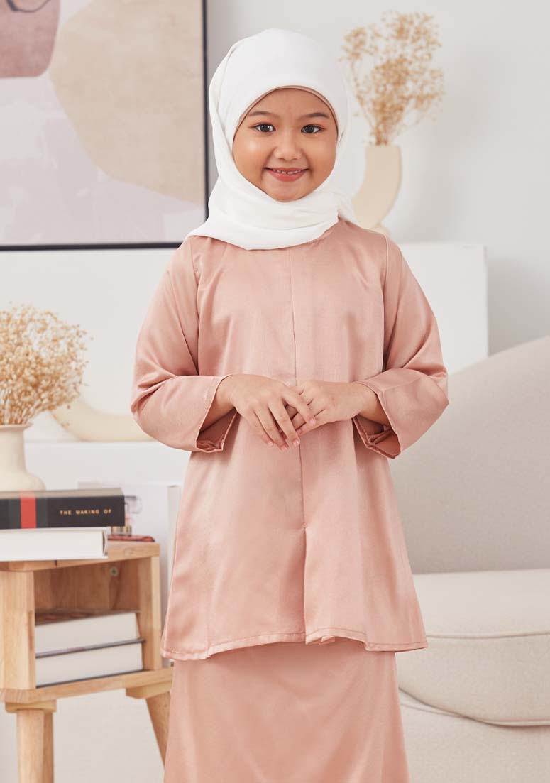 Kurung Adleena Kids - Peach Puff