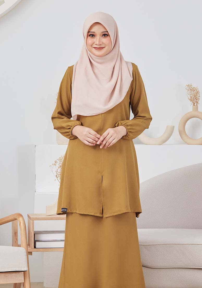 Kurung Afreena - Moss Yellow