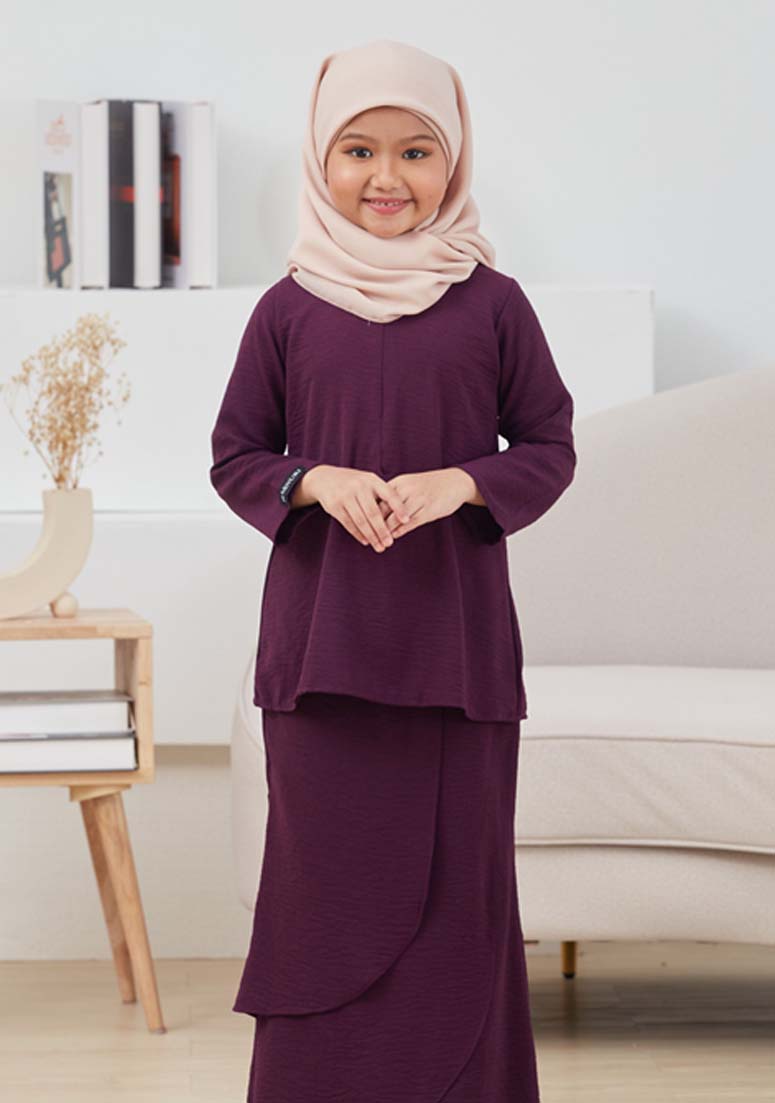 Kurung Amanda Kids - Purple