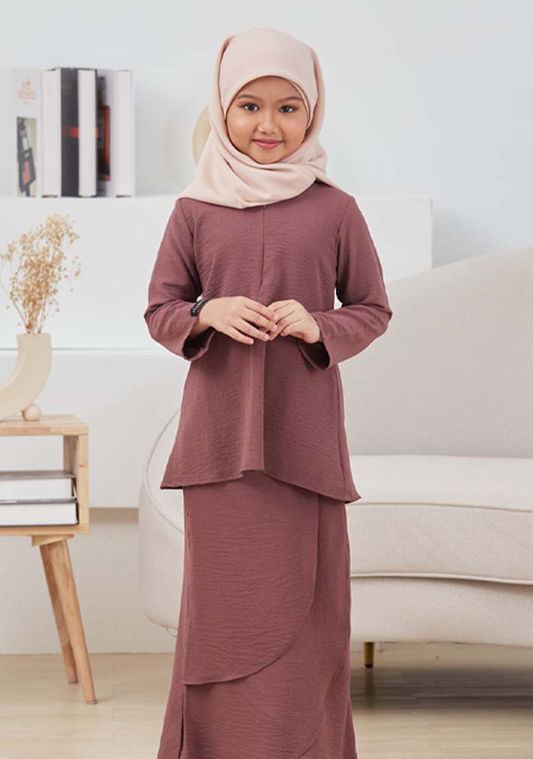 Kurung Amanda Kids - Rosy Brown