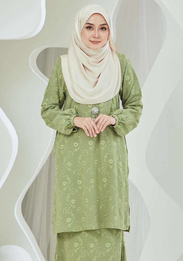 Kurung Anees - Matcha Green
