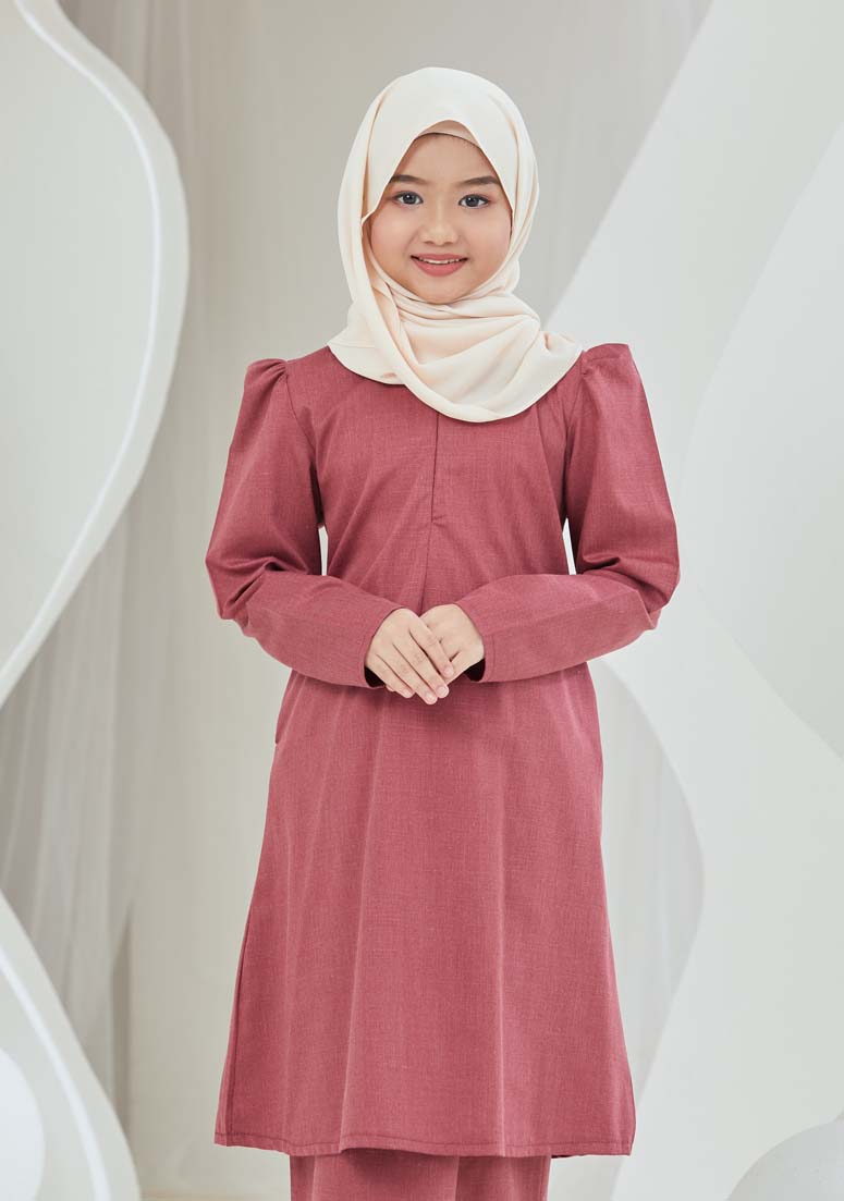 Kurung Anita Kids - Dusty Maroon