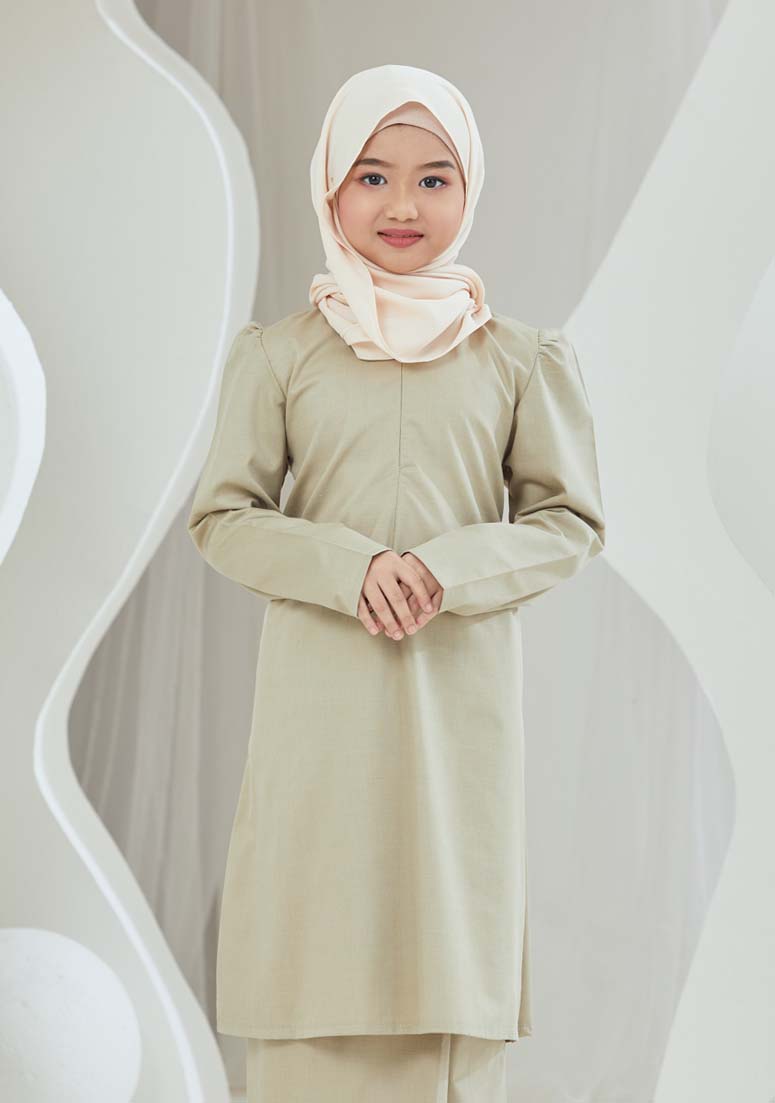 Kurung Anita Kids - Light Olive