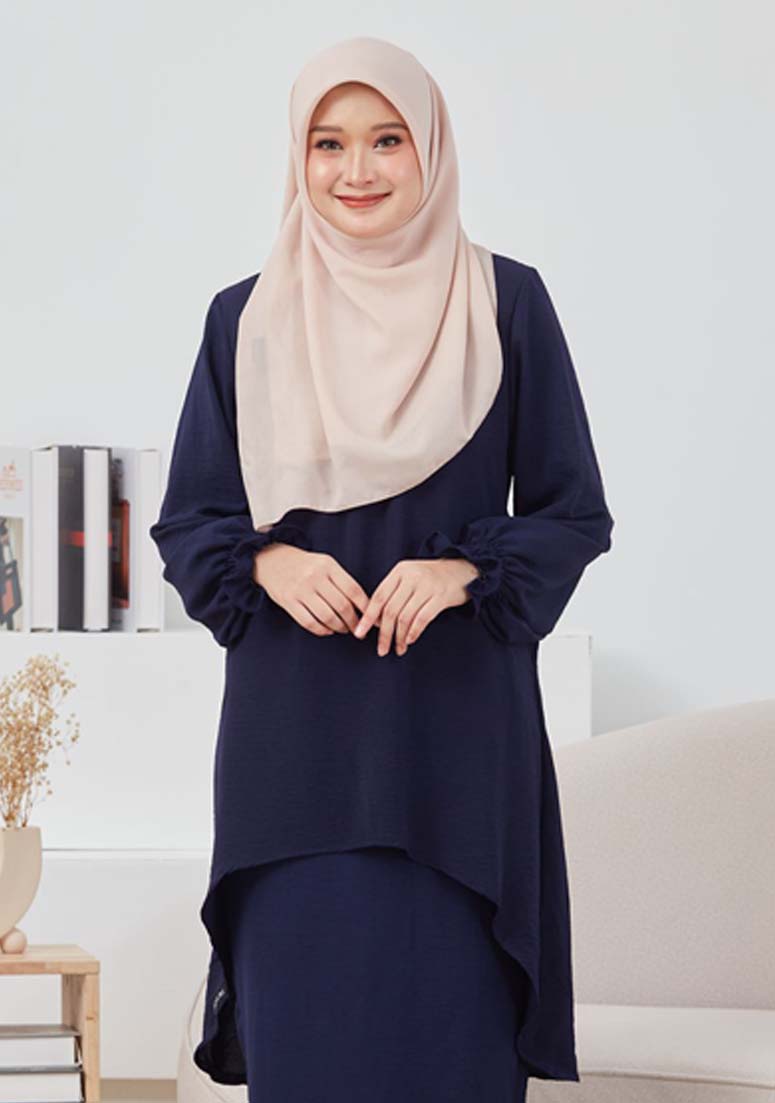 Kurung Ateeqa - Navy Blue