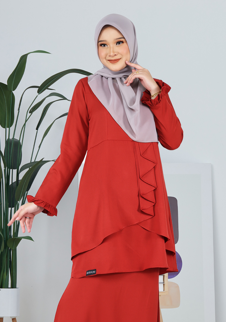 Kurung Auliaa - Dark Orange