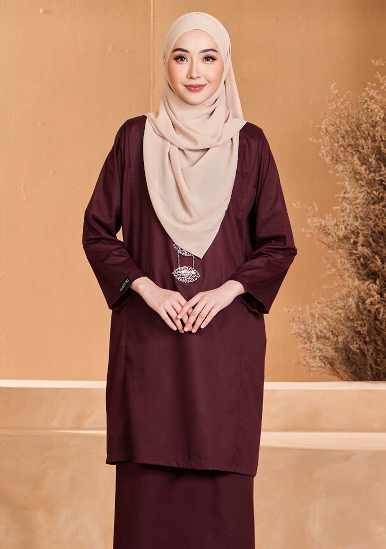 Kurung Azizah - Plum