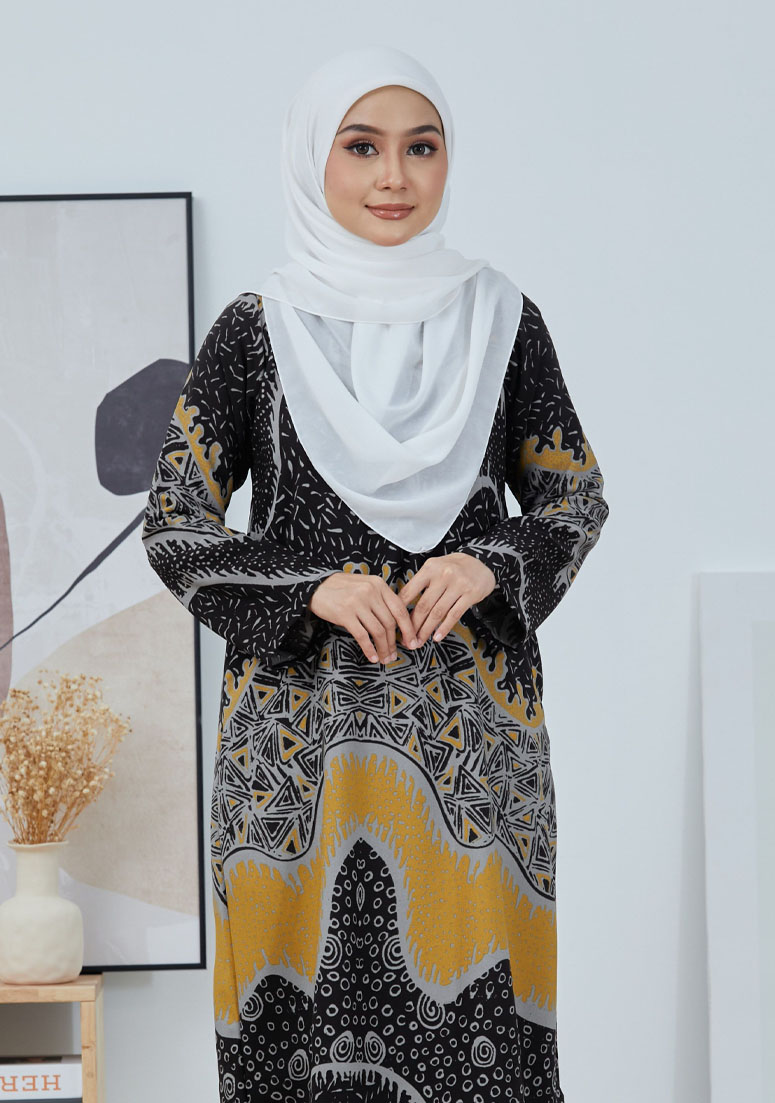 Kurung Batik Nirmala - Black
