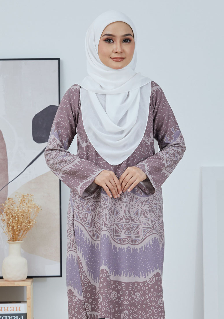 Kurung Batik Nirmala - Dusty Pink