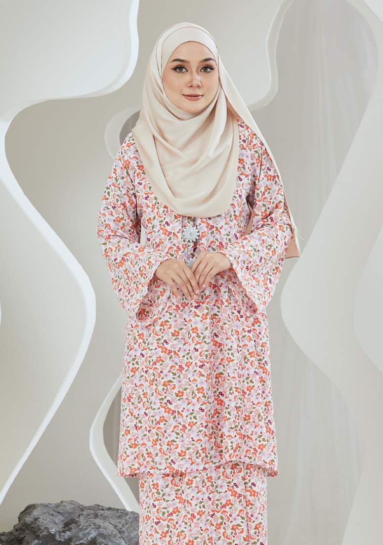 Kurung Cik Daisy - Orange