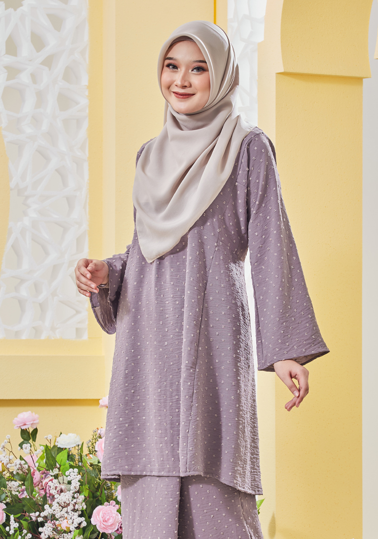 Kurung Cik Leha - Ash Grey