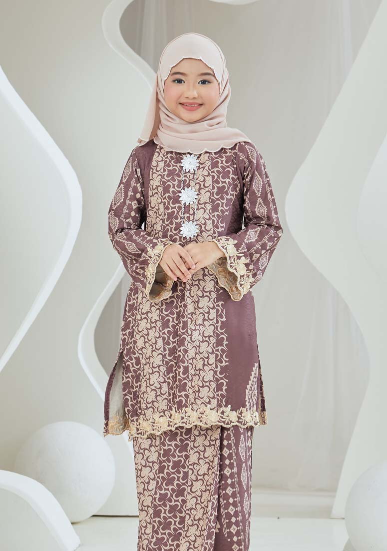 Kurung Cik Melur Kids - Brown