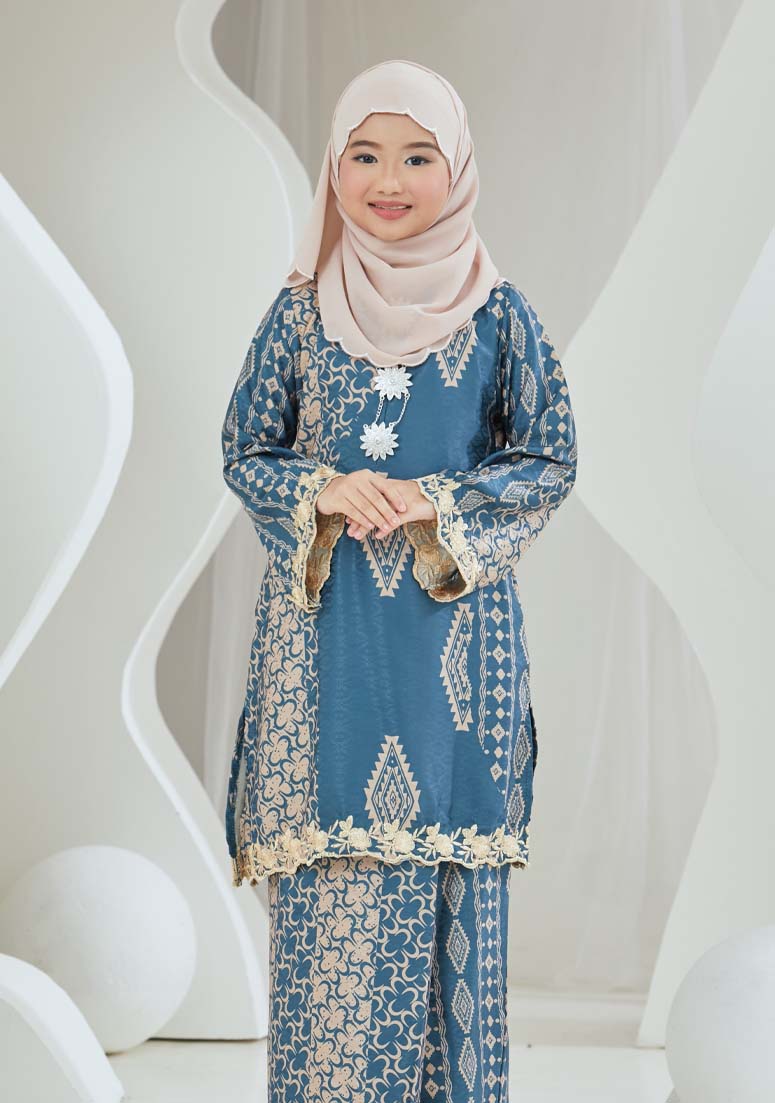 Kurung Cik Melur Kids - Teal