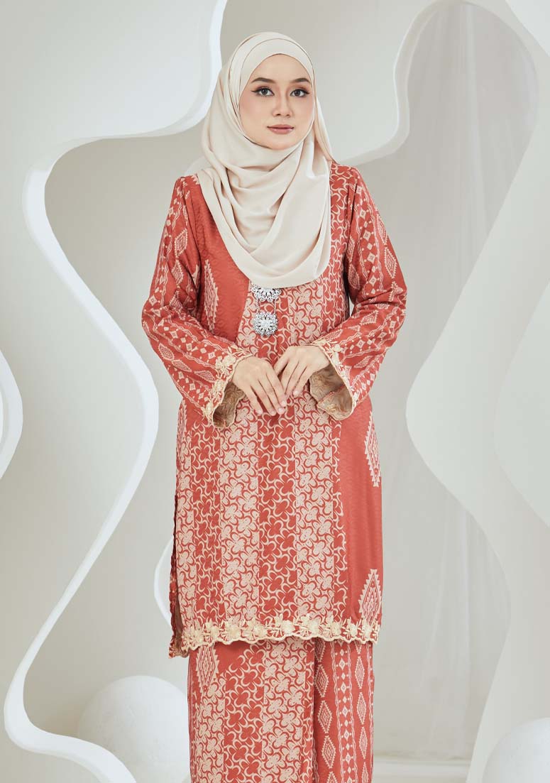 Kurung Cik Melur Kids - Butter Orange